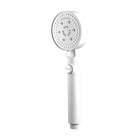 8-Mode High-Pressure Handheld Shower Head - Hard Water Filtered Showerhead with Adjustable Spray, Elderly-Friendly ( White )