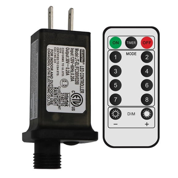 8 Mode Light LED Transformer 30V LED Controller Class 2 Power Supply, Low Voltage US Plug Adapter Replacement for String Light, Not Compatible with Christmas Trees Transformer