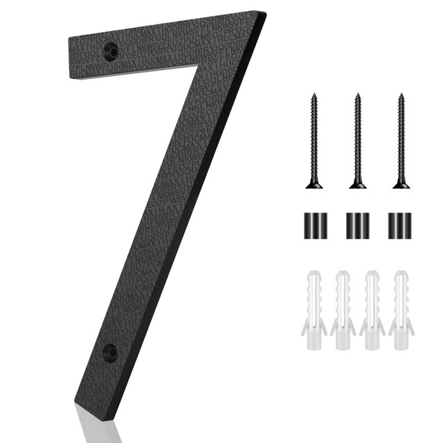 8" Modern House Numbers Floating Acrylic Address House Number AntiRust House Numbers with Nail