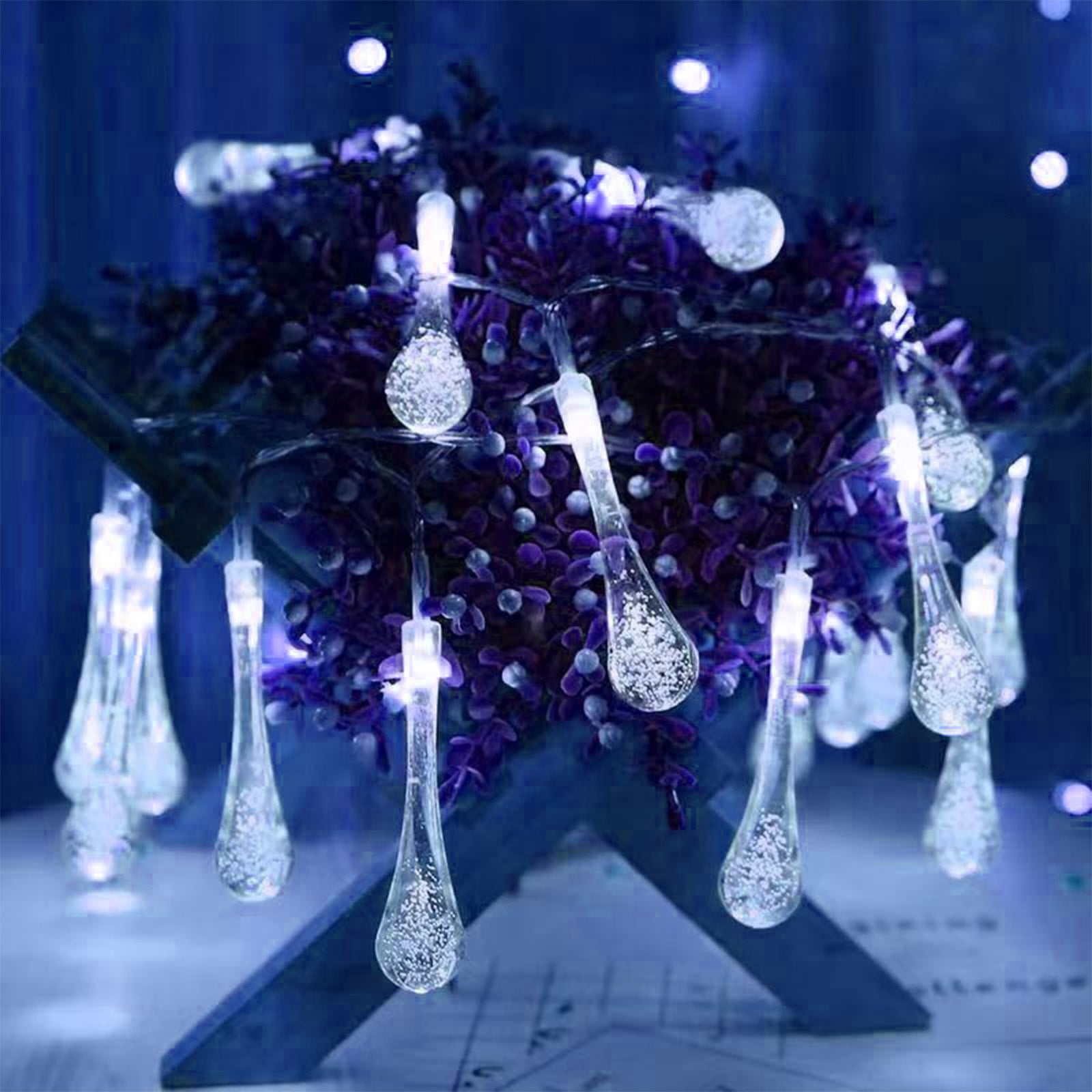 8 Modes 16.4ft Outdoor Christmas Lights, ZROBM C9 20 LED Solar