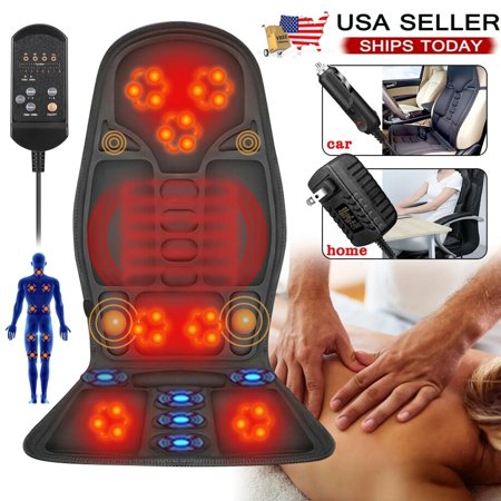 8 Modes Massage Back Seat Cushion with Heat, Full Body Massager Back Seat Cushion, 3 Levels Of Strength Massage Chair Pad