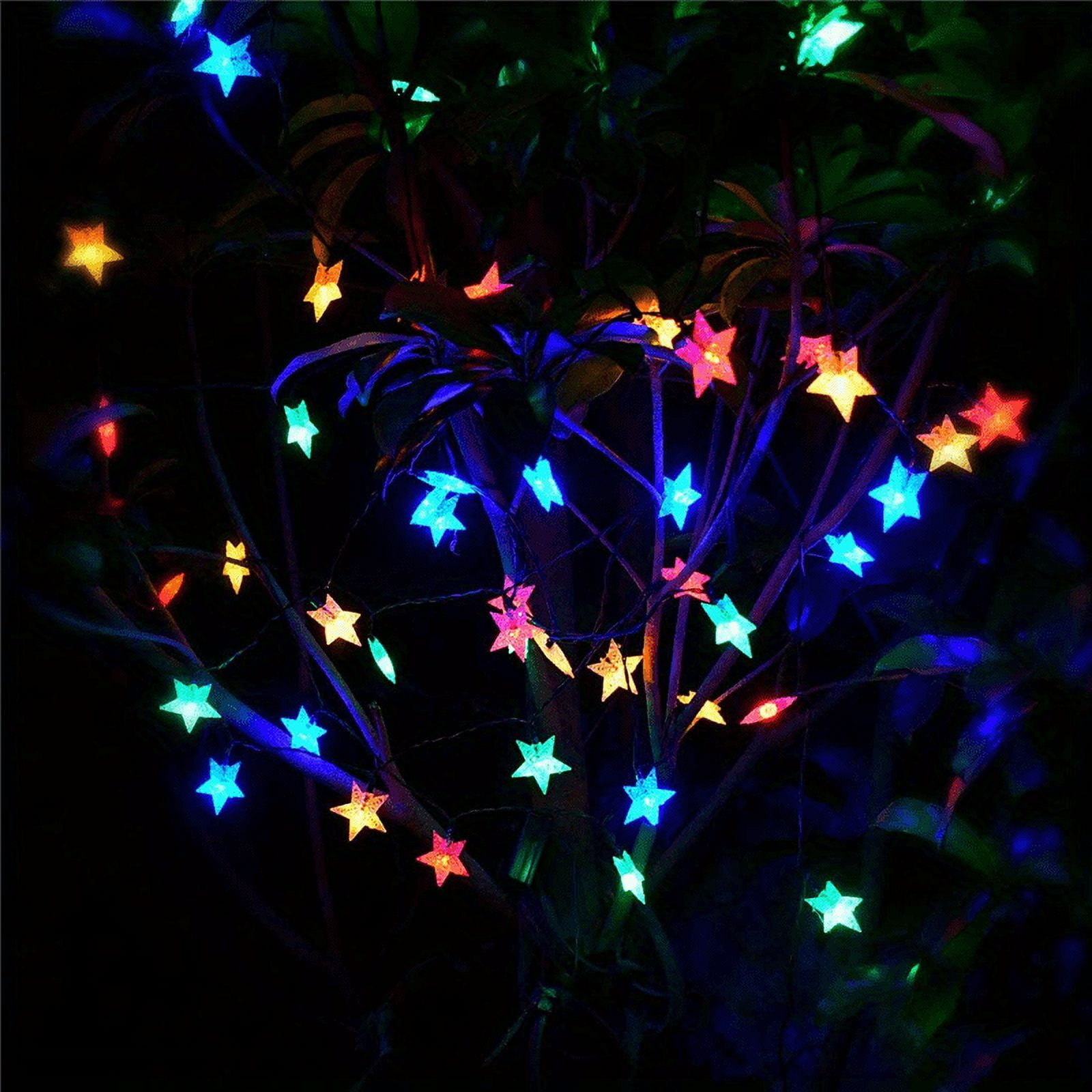 8 Modes Of Solar Star Lights For Outdoor Garden Waterproofing, Flower