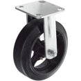 thumbnail image 1 of Global Industrial Heavy Duty Rigid Plate Caster 8"" Mold-On Rubber Wheel 600 Lb., 1 of 3