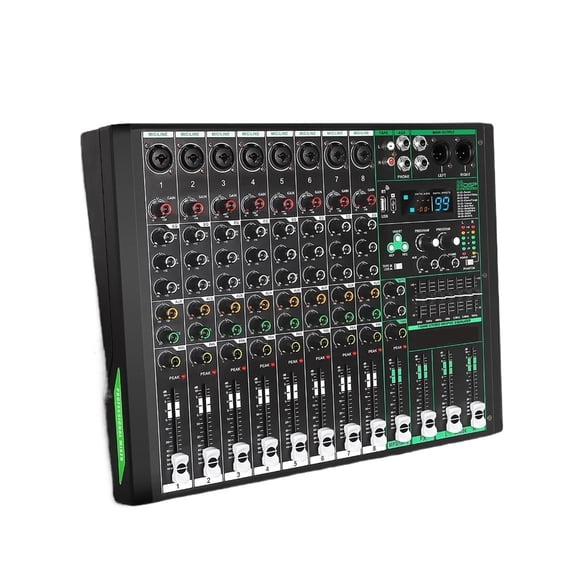 8 Mono Channel Audio Mixer 99 Effect 7 Band EQ 48V DJ Mixing Console USB Recording Sound Table For Sta ,Easy to Use
