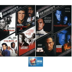 8 Movie Action Pack LETHAL WEAPON 1-4 & STEVEN SEAGAL 4 FILM FAVORITES Includes Movie Time Art Card DVD New
