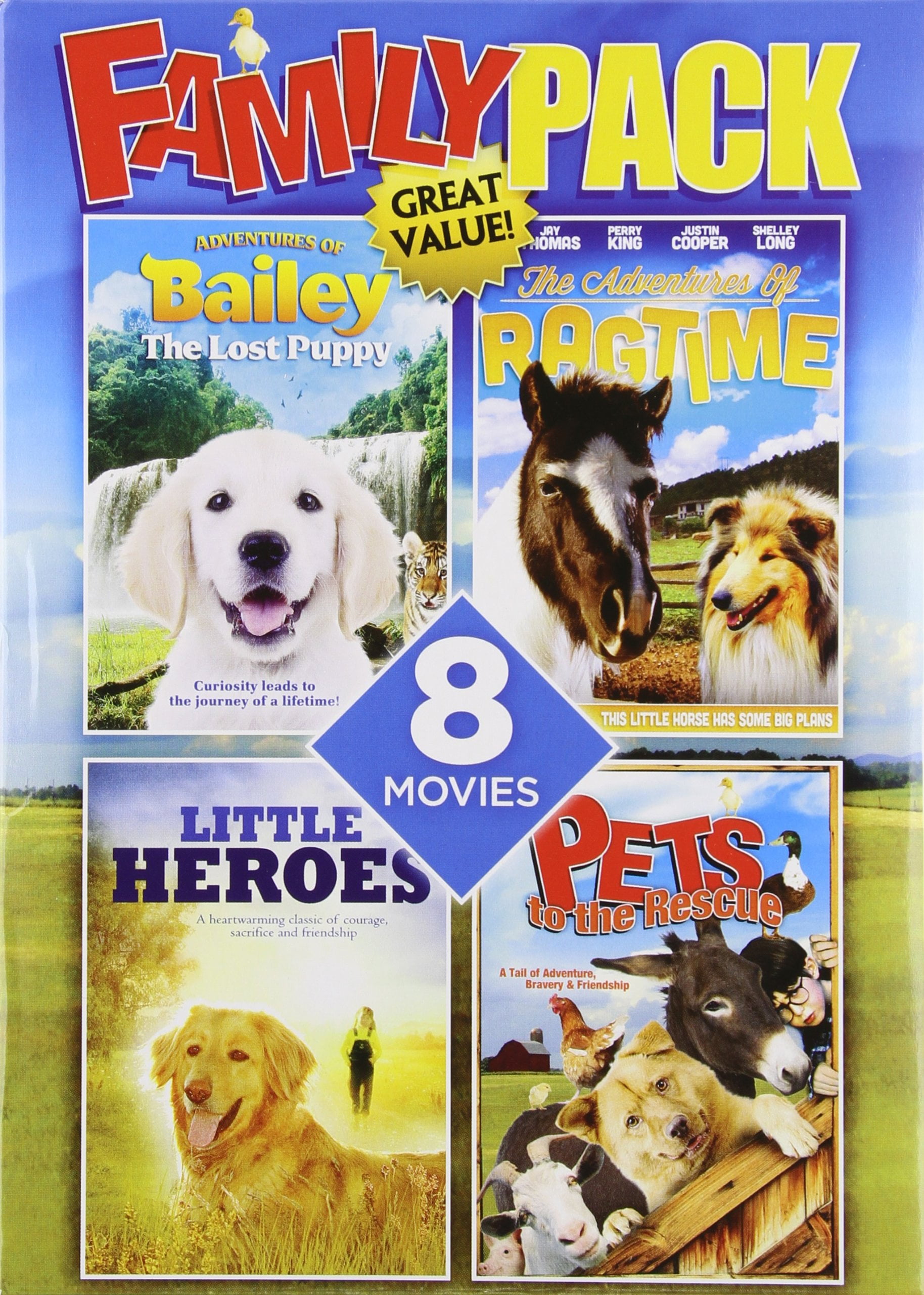 8-Movie Family Pack (DVD, 2012, 2-Disc Set) NEW