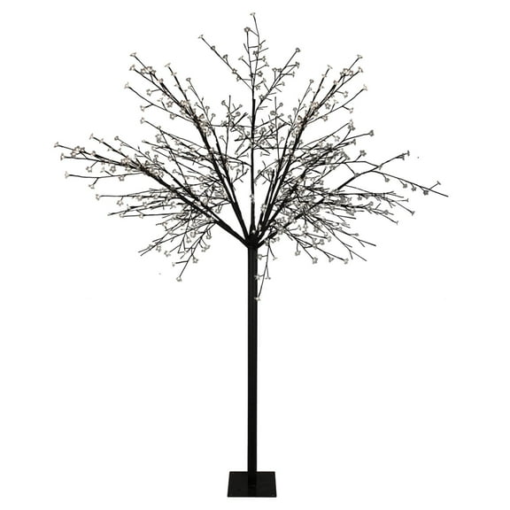 8' Multi-Function LED Lighted Cherry Blossom Flower Tree - Pure White Lights