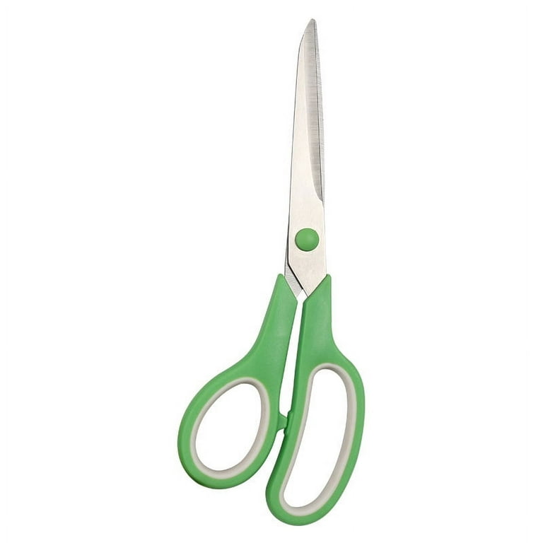 8 Multipurpose Scissors Bulk Pack of 3, Ultra Sharp School Scissors with Comfort Grip Handle, Sturdy Sharp Scissors, Green