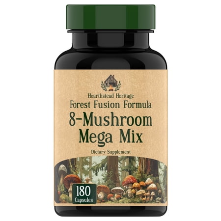 8 Mushroom Complex with Lion’s Mane, Reishi, Chaga, Cordyceps & Turkey Tail
