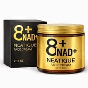 8+ NAD+ Face Cream, Daily Hydrating Face Moisturizer with Niacinamide, Lightweight Soft Capsule Cream for Face and Neck, Smooth Non-Greasy Feel, 2.13 oz
