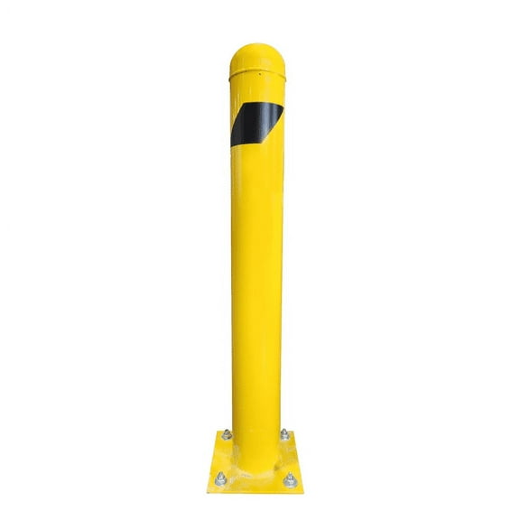 8 NET Steel Yellow Safety Barrier Bollard 48''H x 4.5''D, Model #PR11J-4845-12G