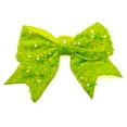 thumbnail image 1 of GOGIRL! USA 8" Neon Sparkle Sequin Hair Bows Neon Green for All Ages, 1 of 2