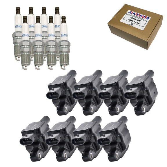 (8) New AD Auto Parts High Performance Ignition Coil + (8) ACDelco Spark Plugs For D513A 41-962