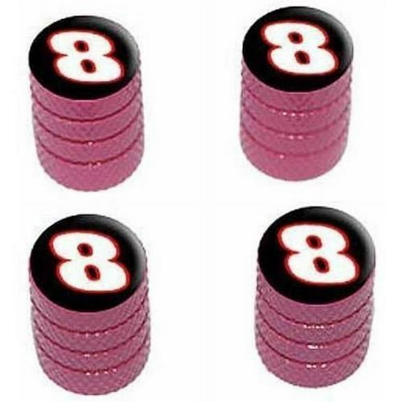 8 Number Eight Tire Rim Wheel Aluminum Valve Stem Caps, Multiple Colors