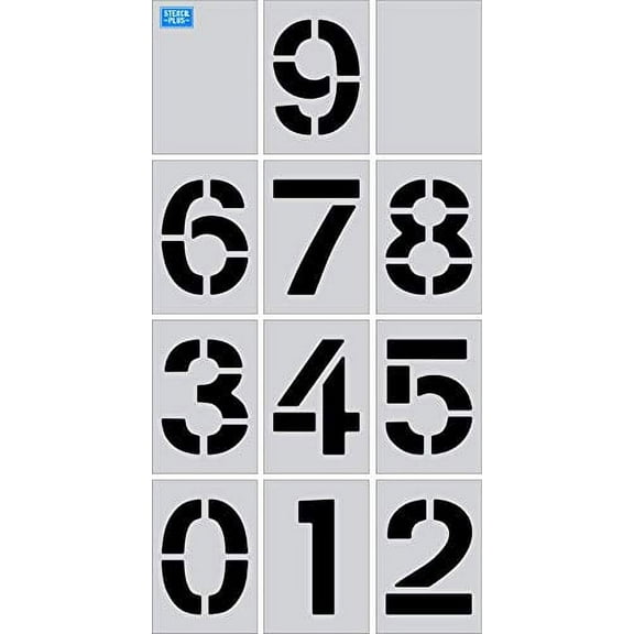 8" Number Stencil Kits Parking Lot Stencil Pavement Marking Stencil