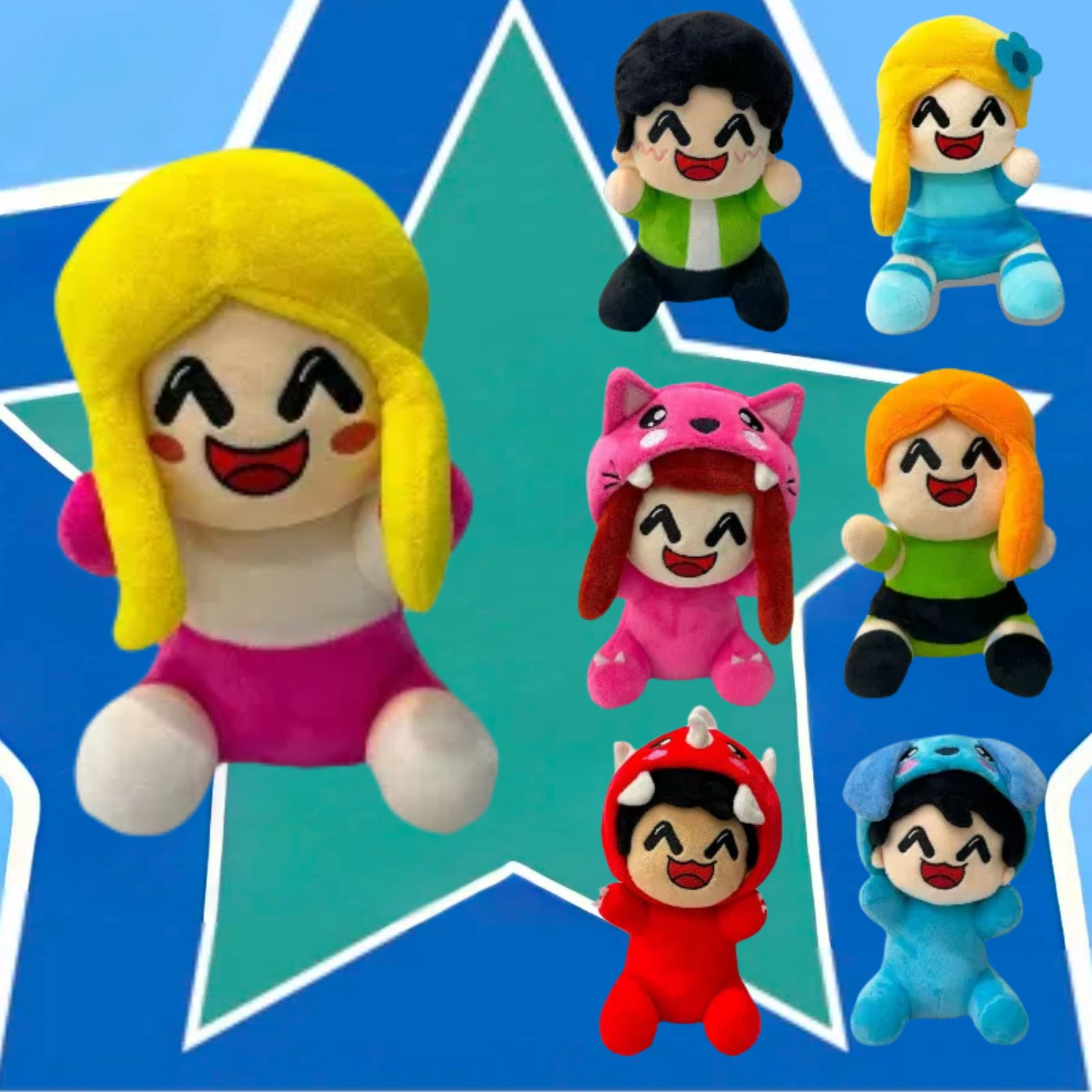 8" OMZ Crew Plushies Soft, Stylish Dolls for Game Fans, Perfect for