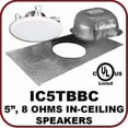 thumbnail image 1 of 8 Ohms In-ceiling Speaker with Tile Bridge and Backcan, 1 of 1