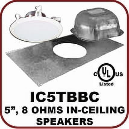 8 Ohms In-ceiling Speaker with Tile Bridge and Backcan
