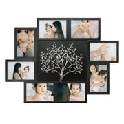 8-Opening Black Collage Photo Frame - Versatile Wall Display for Home, Family, and Friends 4x6