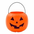 thumbnail image 1 of 8" Orange Pumpkin Pail Halloween Trick-or-Treat Basket, by Way To Celebrate, 1 of 4