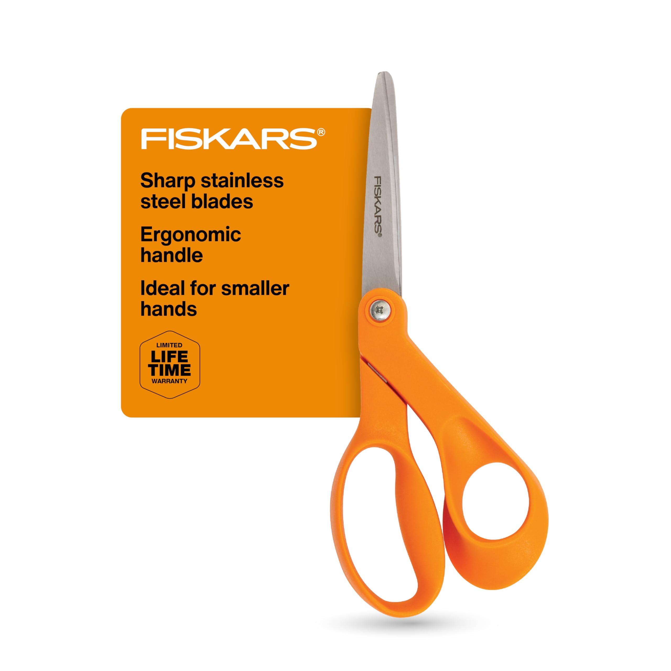 8" Original Orange-Handled Craft & Fabric Scissors, All Purpose ...