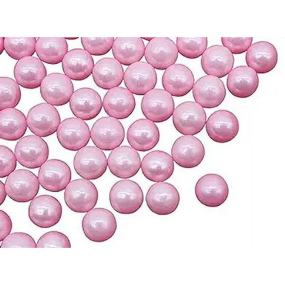 8 Ounce 10MM Pink Edible Candy Beads For Decorating Wedding Cakes-Gemstone Candy For Parties-100% Edible
