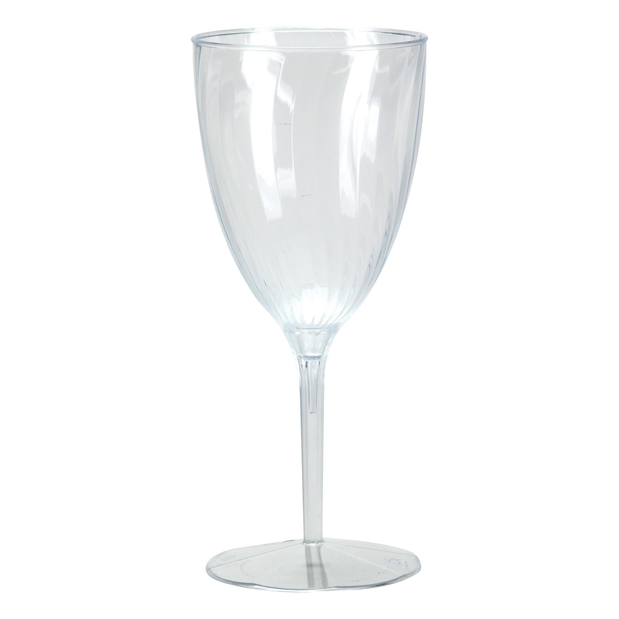 Elegant Clear 8oz Plastic Wine Goblets - Pack of 8