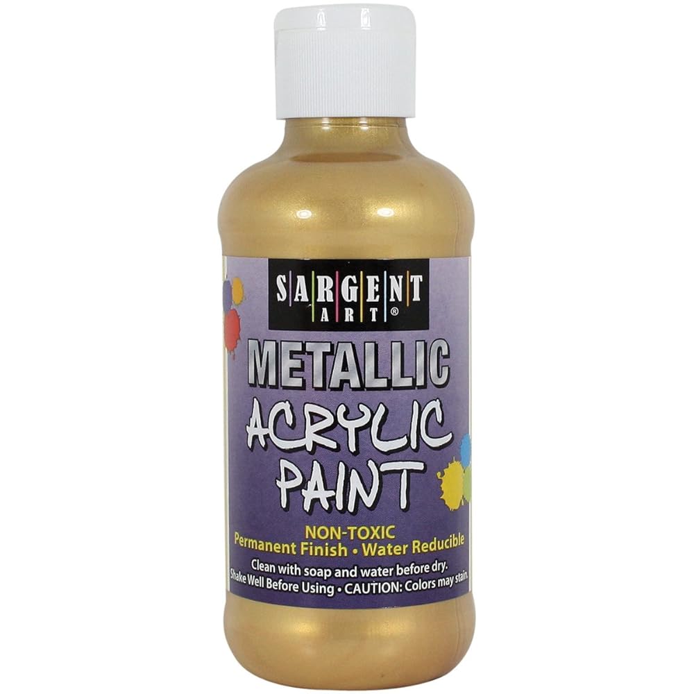 8 Ounce Liquid Metal Paint, Bronze Color, Brilliant Matte Finish, Fast