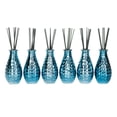 thumbnail image 1 of 8 Ounce Pebble Grain Glass Diffuser Bottles with 48pcs Dark Grey Fiber Sticks Set of 6, 1 of 6