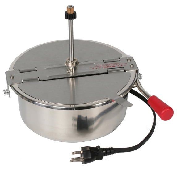 8-Ounce Replacement Kettle for Popcorn Machine ? 860W Kettle Popper with Lid Stirrer Gear