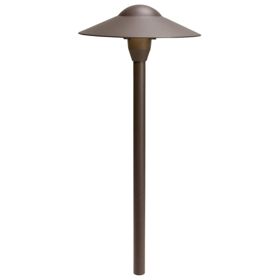 8" Outdoor LED Light in Textured Architectural Bronze , 12V Adjustable Exterior Dome Light, (8.25" W x 21" H), 15310AZT