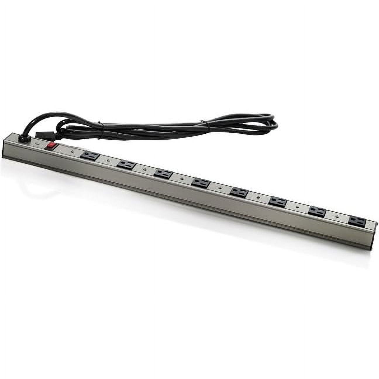 8Outlet Industrial Grade Power Strip with 10ft Power Cord, 15Amp Fuse