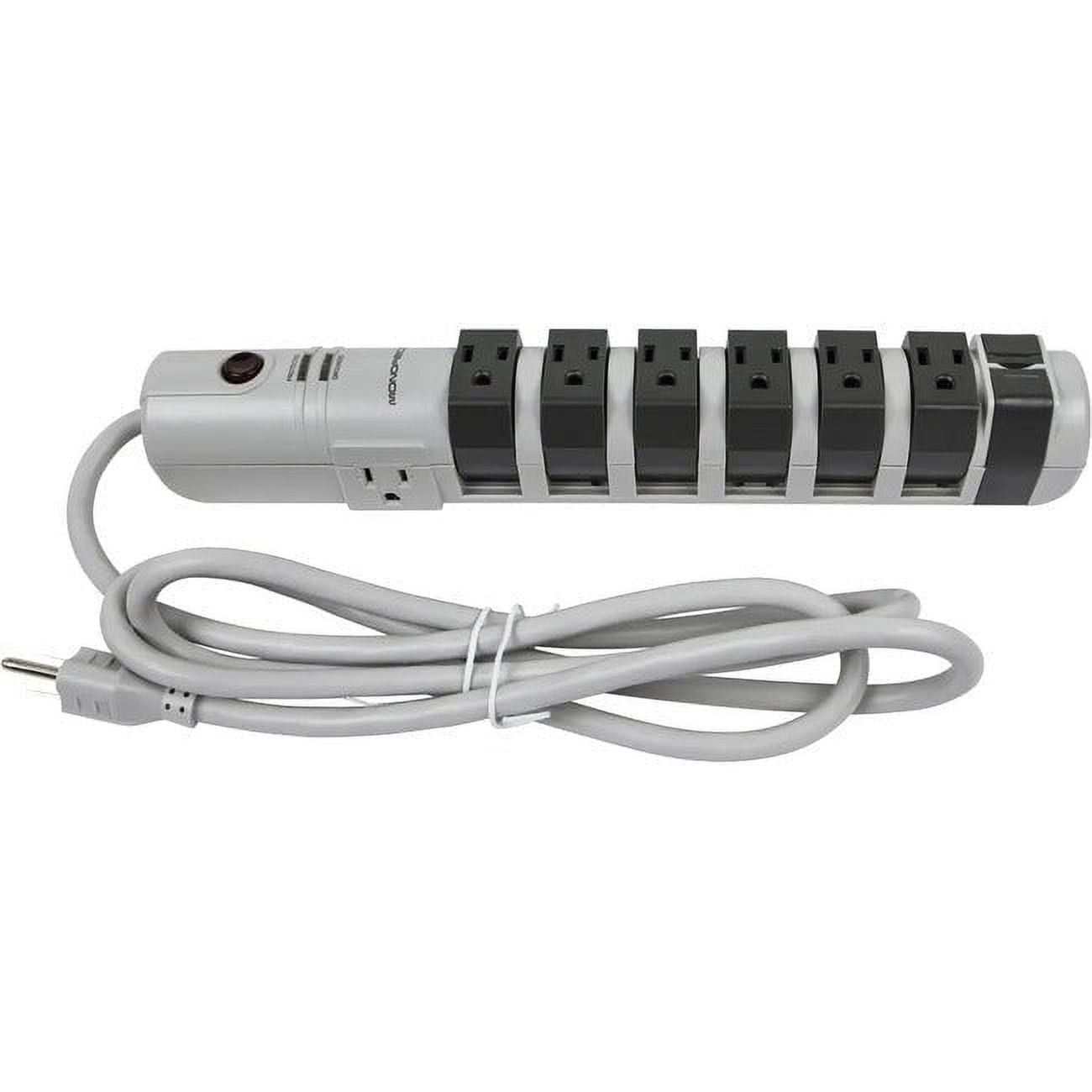 Woods 41715 Energy Saving Surge Protector Power Strip with 80 Range Remote  Control Outlets 1080J of Protection 5 Foot Cord, White