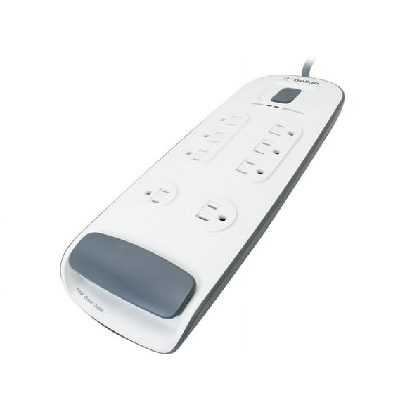 Belkin 8-Outlet Surge Protector with Telephone Protection, 6 ft Power Cord