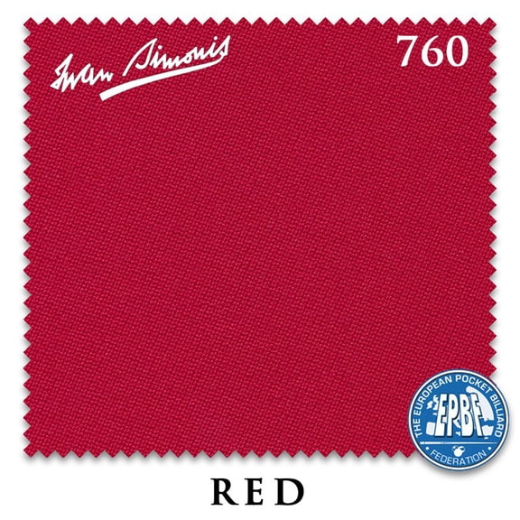 8' Oversized Simonis 760 Pool Billiard Table Cloth - Red - AUTHORIZED DEALER