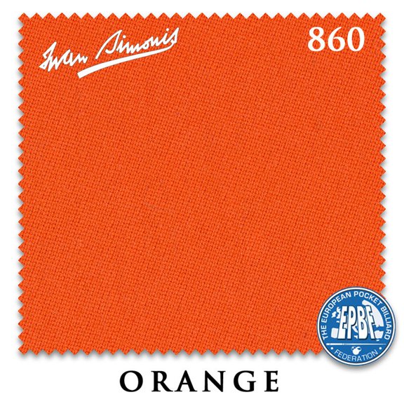 8' Oversized Simonis 860 Pool Billiard Table Cloth - Orange - AUTHORIZED DEALER