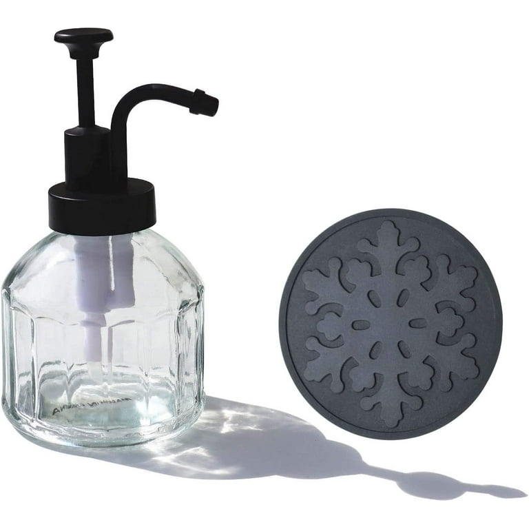  Glass Soap Dispenser with Pump and Tray - Refillable