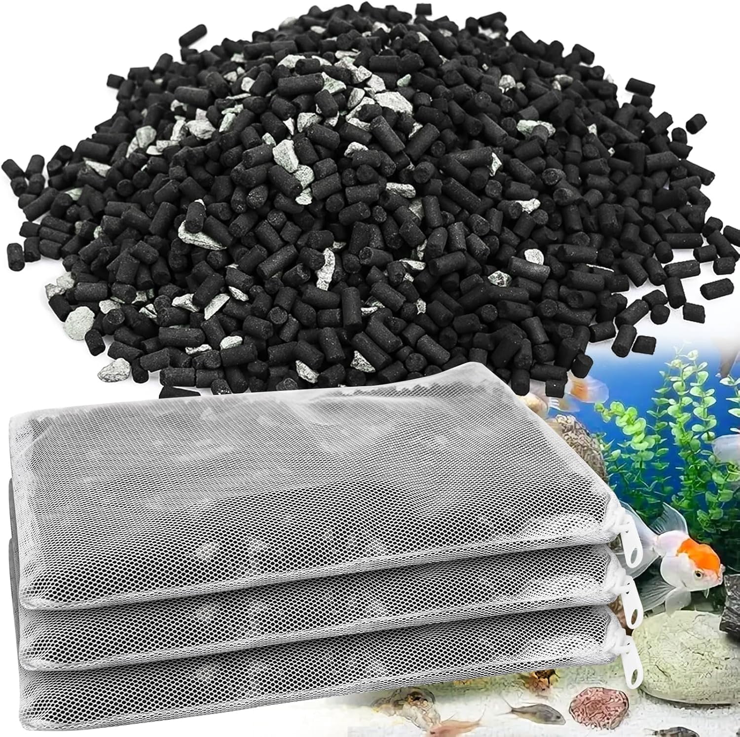 Image result for 8 Oz Pro-C Mixed Aquarium Canister Filter Media Bag Compatible with ...