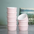 thumbnail image 1 of 8 Oz Ramekin Bowls,Ramekin Ceramic Ramekins for Crème Brûlée, Simple Style Ceramic Dipping Bowls,Ramekin Bowls for Baking Soufflés,Set Of 8, 1 of 7