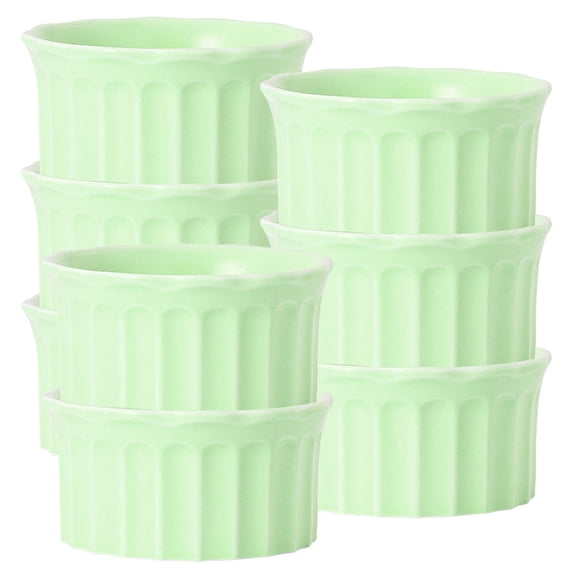 Ramekins 8 Oz Oven Safe, Creme Brulee Ramekins, Souffle Cups, Souffle Dishes For Oven-green-Set of 8