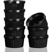 8 Oz Ramekins Set of 8,Ceramic Ramiken Oven Safe,Stackable Souffle Cups,Creme Brulee Ramekins for Baking,Dessert,Ice Cream,Snack,Souffle Dishes