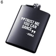 thumbnail image 1 of 8 Oz Stainless Steel Pocket Hip Flask, Leak Proof Funny Letter Print for Men, Alcohol Whiskey Gift, 1 of 8