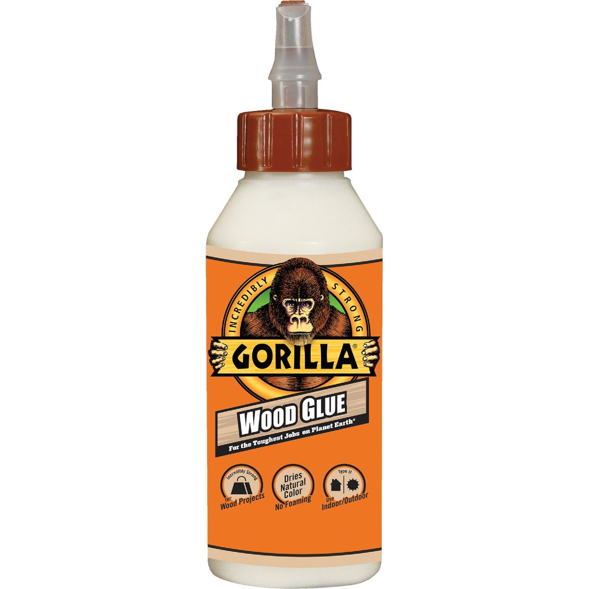 Gorilla Wood Glue, 8 ounce Bottle, (Pack of 12)
