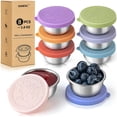 thumbnail image 1 of 8 Pack - 1.6 Oz Small Salad Dressing Containers To Go, Leakproof Condiment Containers with Lids Reusable Stainless Steel Sauce Cups for Lunch Boxes Kitchen Storage Picnics Travel Meal Prep, 1 of 3