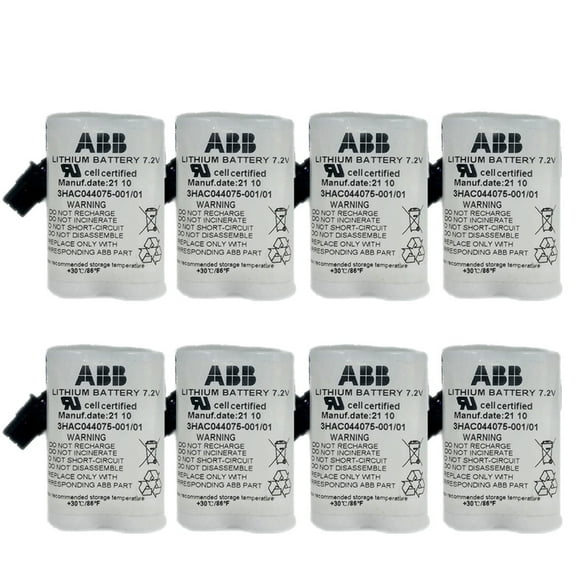 8 PACK 7.2V 3HAC044075-001/01 SMB Battery for Robot CPU ABBTA521 ABB3HAC16831-1