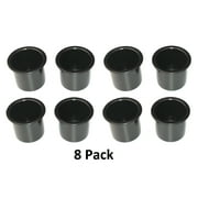 8 PACK Black Plastic Cup Holders For Boat Car Sectional Sofa Couch Recliner Furniture Bar Tables RV Car Truck Inserts Poker Table Dropin 2 7/8