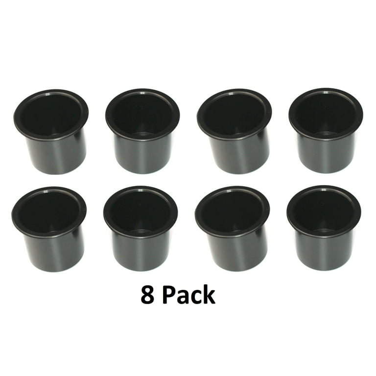 8 PACK Black Plastic Cup Holders For Boat Car Sectional Sofa Couch Recliner  Furniture Bar Tables RV Car Truck Inserts Poker Table Dropin 2 7/8