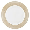 thumbnail image 1 of (8 PACK) EcoQuality 13" inch Round Charger Clear Plastic Plates with Gold Textured Rim - China Like Party Plates, Heavy Duty Large Disposable Dinner Salad Plate Weddings, Serveware, 1 of 2