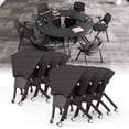 thumbnail image 1 of 8 PACK Folding Conference Tables with Wheels Mobile Meeting Table Rolling Conference Room Tables Seminar Tables for Office Training Classroom-Fan Shaped, 1 of 7