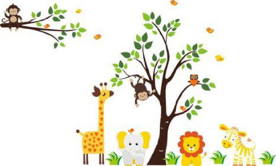8 PACKS Baby Nursery Wall Decals Safari Jungle Childrens Themed 83" X